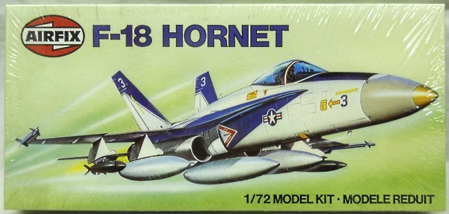 Airfix 1/72 F-18 Hornet - High Visibility and Low Visibility 9th Pre-Production Aircraft USN and USMC, 9 04024 plastic model kit